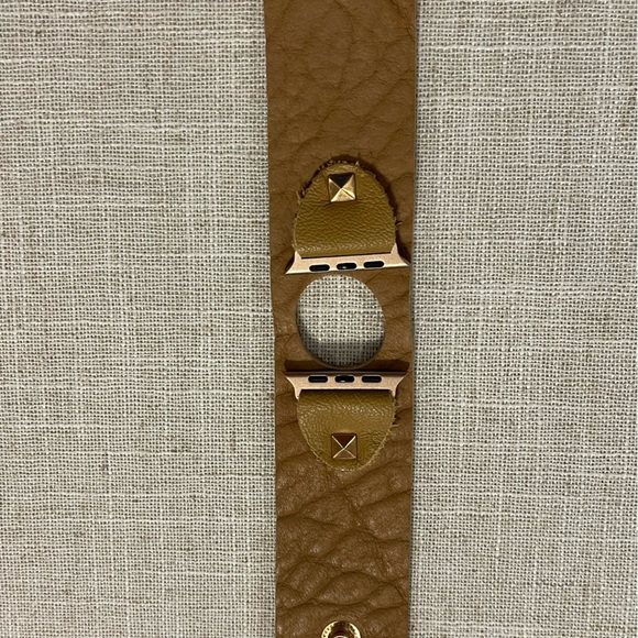 Spark’l Tan Bison Leather Cuff - Picture 1 of 4